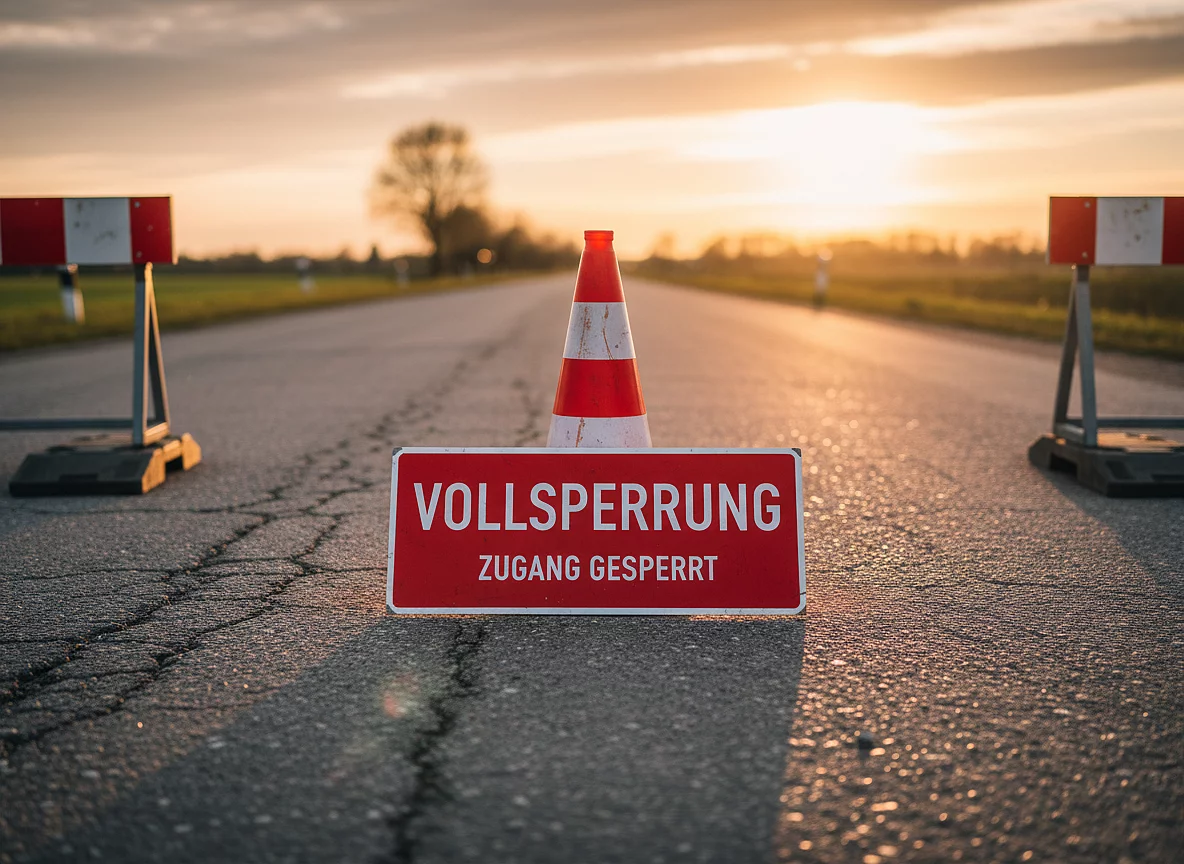 Symbolbild Vollsperrung - KI generiert
